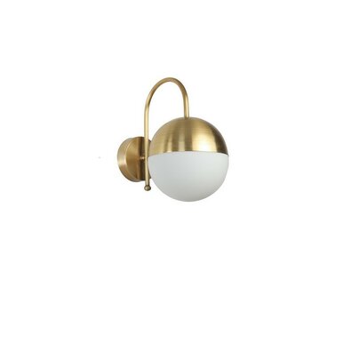 Nástenná lampa Küre Aplik Eskitme Beyaz Camli,biela/zlatá