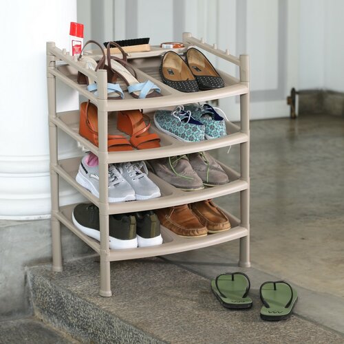 Schuhschrank 4 Etagen Braun 52 x 34 x 67 cm