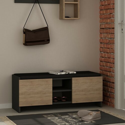 Skrinka na topánky Zulla Sonoma Oak and Anthracite