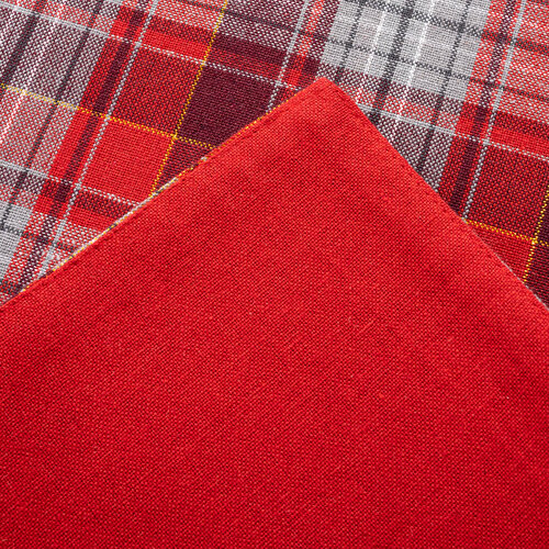 Home Elements Tischset Karo rot-grau, 33 x 45 cm