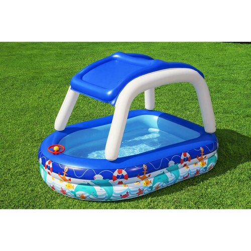 Bestway Aufblasbares Planschbecken Captain Family, 213 x155 x 132 cm