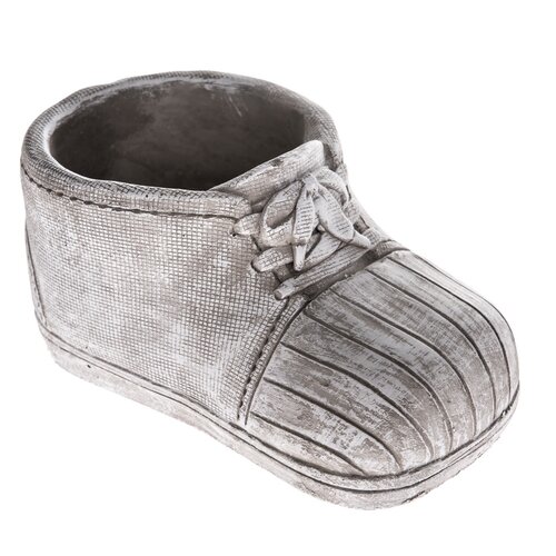 Spominska dekoracija Betonski cvetlični lonec Boot, 20 x 10,5 x 11 cm