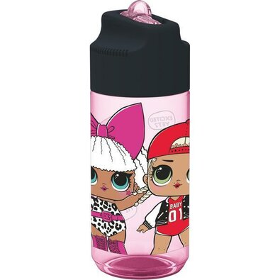 Sticlă din tritan Lol Surprise, cu muștiuc, pentru copii, 430 ml