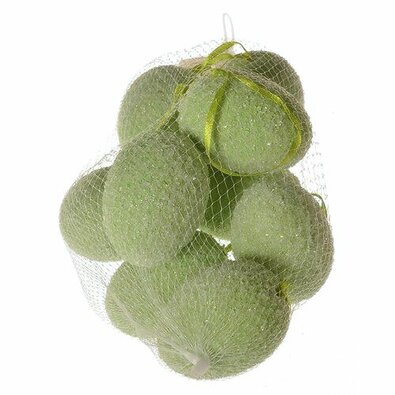 Umetna jajca za obes, zelena, komplet 9 kosov, v.6 cm, mreža