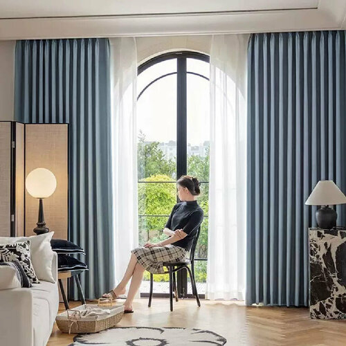 ARÔME HOME Sötétítő függöny, kék denim, 135 x 245cm