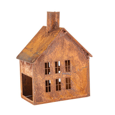 Kovový svícen Rustik House, 9,5 x 9,5 x 13 cm