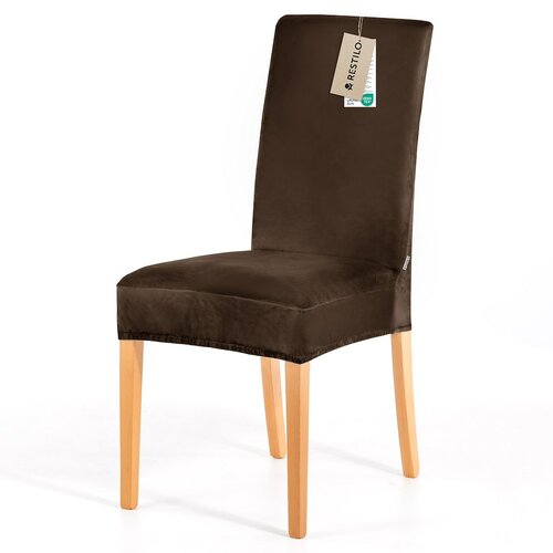 Restilo Husă pentru scaun Sento maro închis, 48 x48 x 58 + 10 cm, set de 4 bucăți