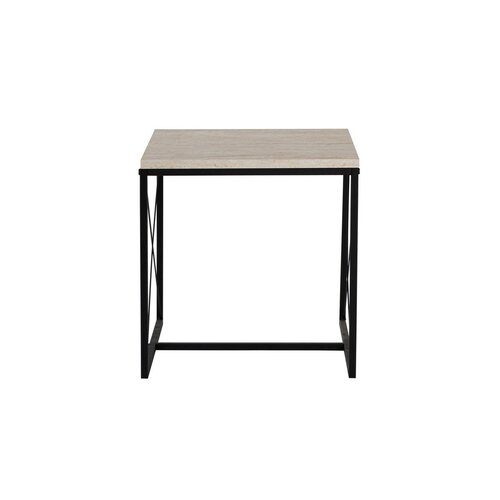 Zestaw stolików konferencyjnych Defne Black and Travertine, 3 szt.