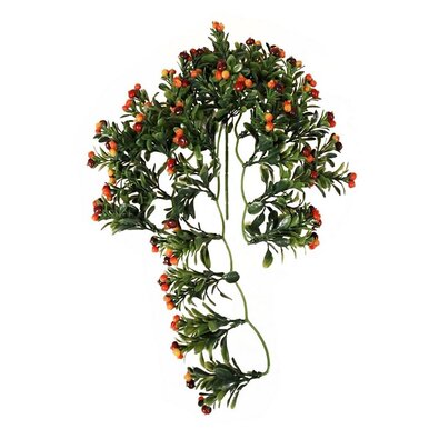 Umetni cesmínový viseči grmiček z rdečimijagodami, 40 cm