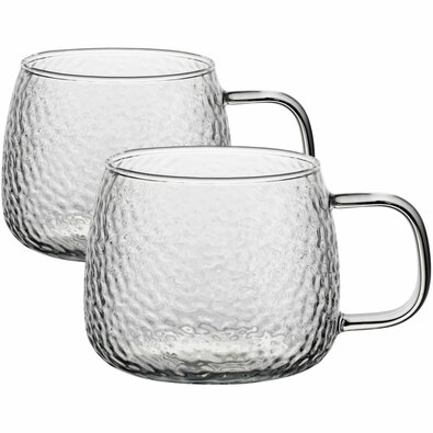 Florina Skleněný hrnek Savia 500 ml, 2 ks
