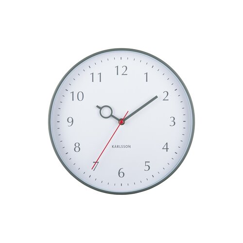 Karlsson 5992GR designerski zegar ścienny zielony,średnica 30 cm