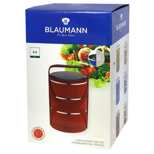 Sufertaș Blaumann trei compartimente roșu