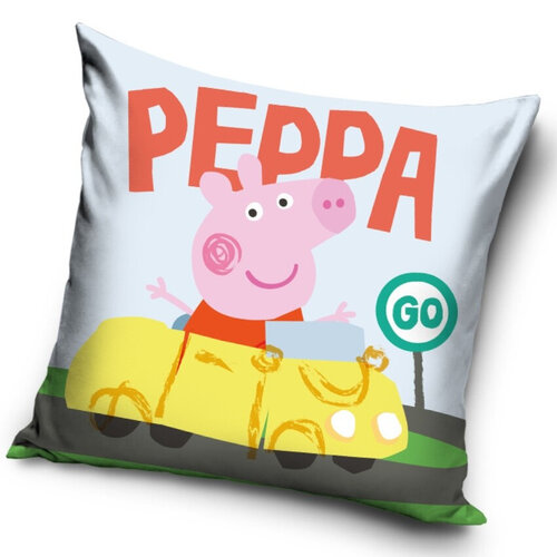Malacka Pepina sárga autóban párnahuzat, 40 x 40 cm akciós termékkép 1
