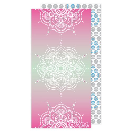Towee schnelltrocknendes Badetuch MANDALA pink, 80 x 160 cm