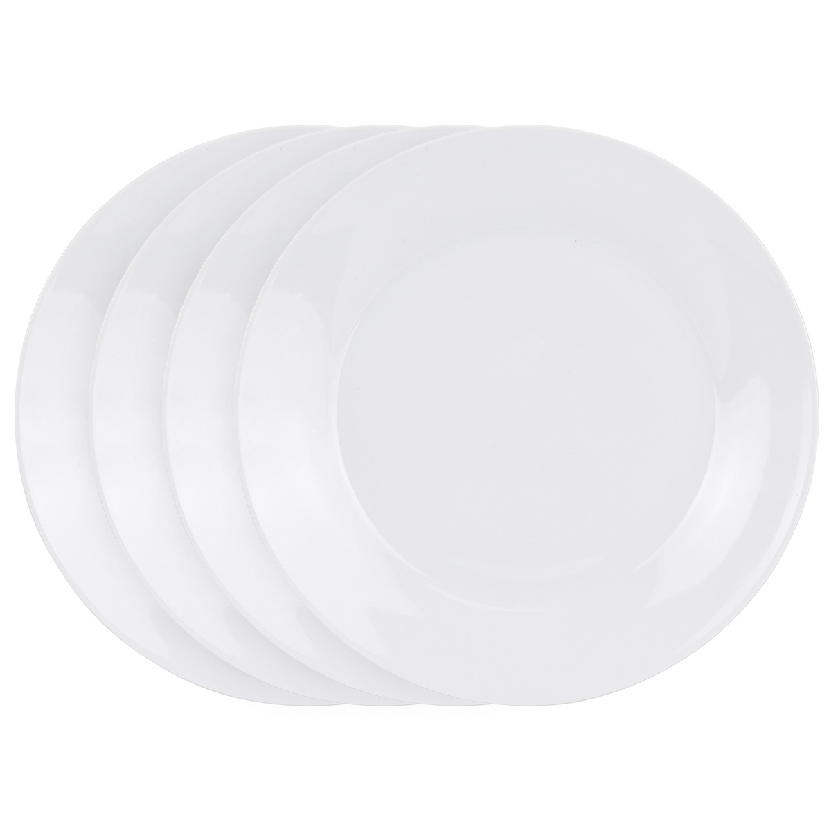 Set 4 farfurii plate White, 24 cm