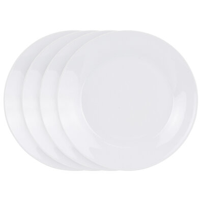 Set 4 farfurii plate White, 24 cm
