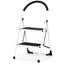4Home Klappbare Trittleiter aus Stahl Steps, 2 Stufen