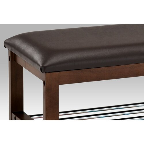 Banc pentru încălțăminte 2 nivele, maro, 80 x 30 x 49 cm
