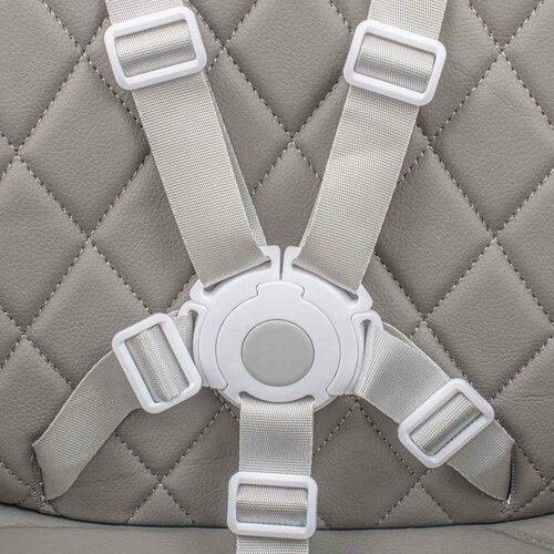 Baby Mix Jedálenská stolička Freja wooden, sivá