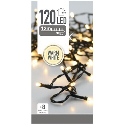 Vánoční světelný LED řetěz, 120 LED