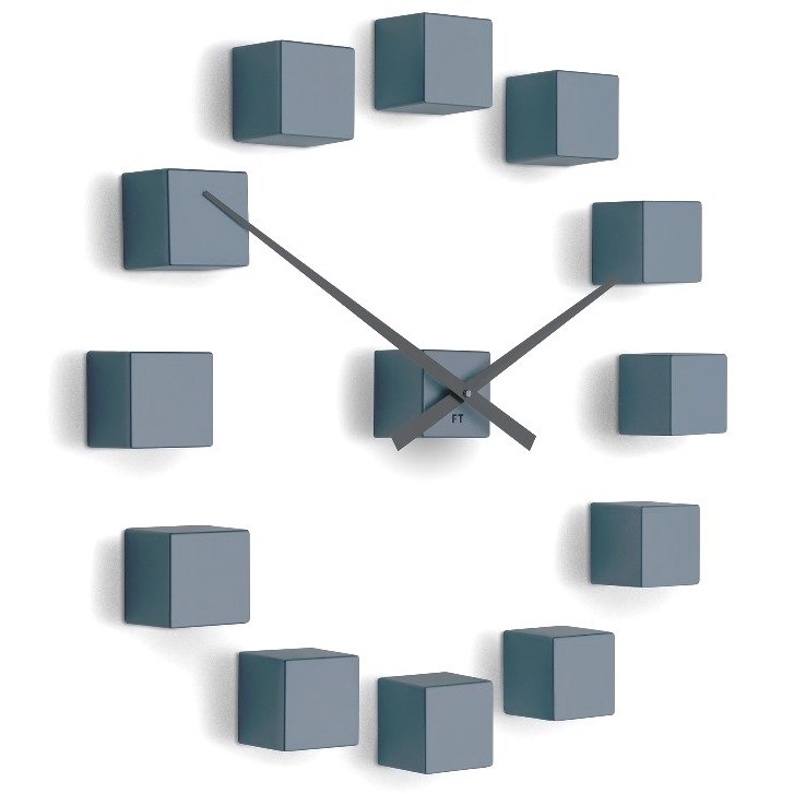 Future Time FT3000GY Cubic grey Design falra ragasztható óra, átmérő 50 cm termék 2. képe