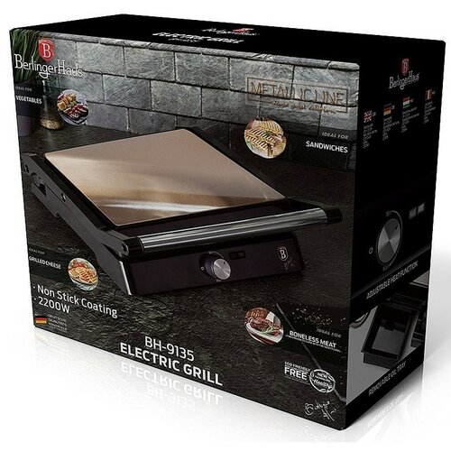 Berlinger Haus Kontaktný gril Rosegold Metallic Line, 2000 W