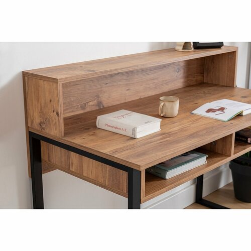 Pracovní stůl Kemo Walnut and Black