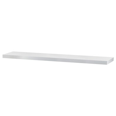 Stenska polica bela mat, 120 x 24 x 4 cm