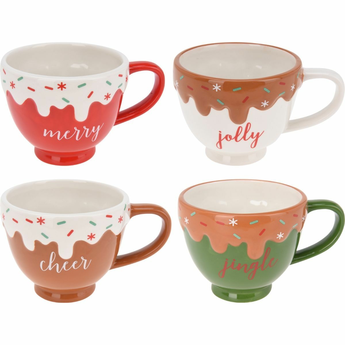 Zestaw 4 kubków ceramicznych Frosting 350 ml