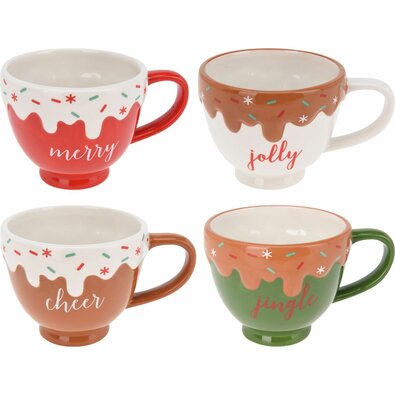 Zestaw 4 kubków ceramicznych Frosting 350 ml