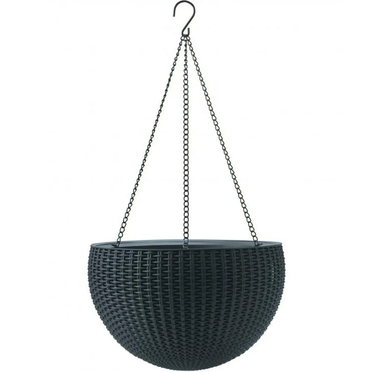 Keter Závěsný květináč Sphere antracit, pr. 35 cm