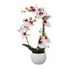 Umělá Orchidej v keramickém květináči bílá, 42 cm