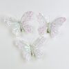 Zestaw motyli dekoracyjnych z klipsem, 3 szt, fioletowy