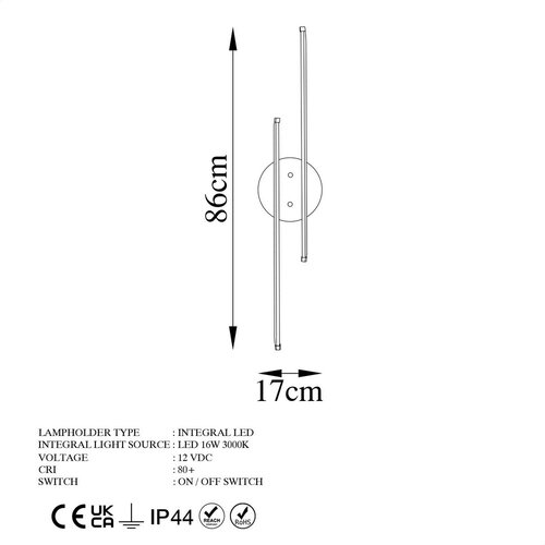 Настінний світильник Umut - 13298, золотий