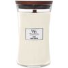 Woodwick Vonná svíčka váza velká Linen, 609 g