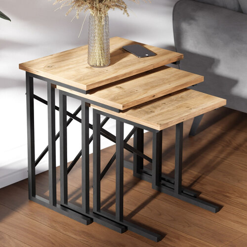 Măsuță Brown Cross, 3 buc.