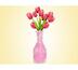 Váza skladací růžová, růžová, 19 x 28 cm