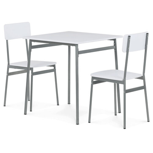 Jídelní set pro 2 osoby CORE White, šedá konstrukce