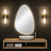 Nástěnné zrcadlo FLOW PEBBLE LED