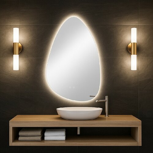 Lustro ścienne FLOW PEBBLE LED