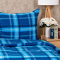 4Home Flanell-Bettwäsche Blue plaid , 220 x 200 cm, 2 St. 70 x 90 cm