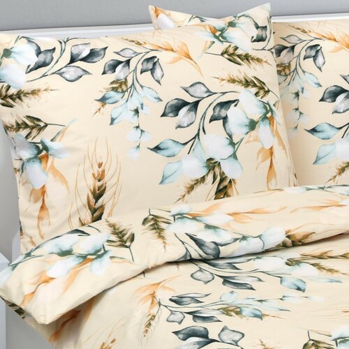 Bellatex Бавовняна постільна білизна Klas бежева, 140 x 200 см, 70 x 90 см