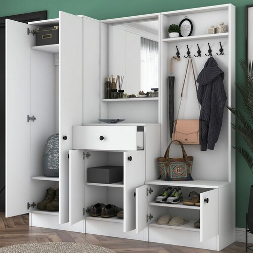 Set de mobilier pentru hol Mio White II