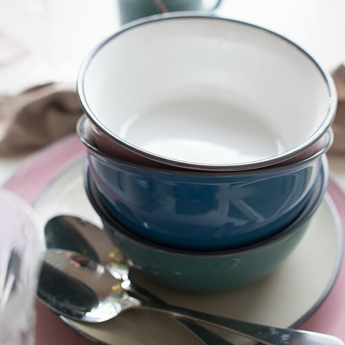 Mäser Jídelní sada nádobí 16 ks MAILA – petrolejová mix