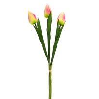Umelá kytica tulipánov ružová, 50 cm
