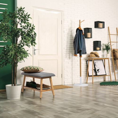 Autronic DR-N1006 WT Leseni stojan za obešalnik,bel, 40 x 175 cm