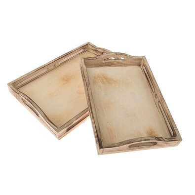 Madera fa tálca szett, 2 db, barna