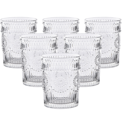 Altom Set of 6 Daisy glasses, 290 ml