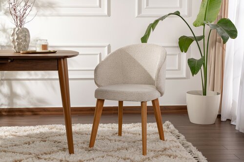 Set de scaune de sufragerie Bentley White and DarkOak, 2 buc.