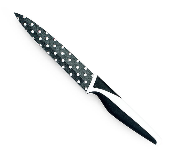 Teflónový nôž s chňapkou ZADARMO čiernobiela